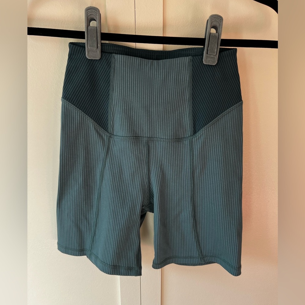 For Love And Lemons Revolve‎ Women’s Ribbed Dani Green Bike Shorts Size XS